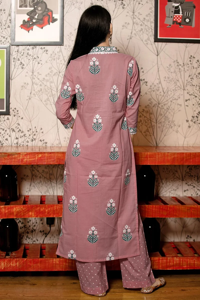 GoSriKi كورتا مستقيمة مطبوعة بنقشة فزكوز للسيدات مع بنطال ودوباتا بنفسجي