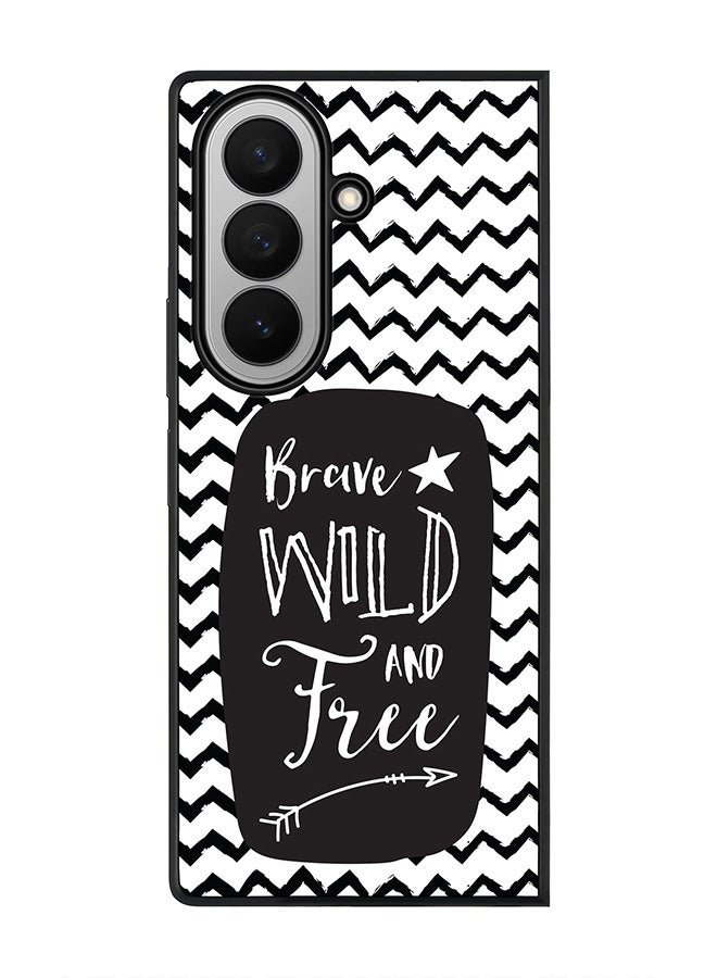 Stylizedd For Samsung Galaxy Z Fold7 Case,Slim fit Camera Protection, Shockproof Thin Phone cover  - Brave, Wild And Free