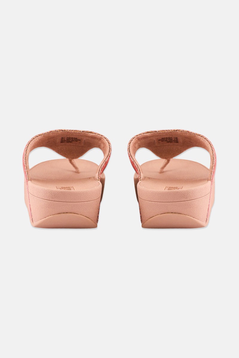 FitFlop Women Slip On Glity Sandal, Rose Gold - Image 2