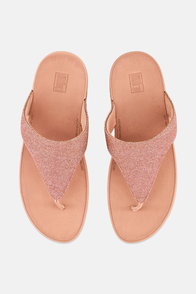 FitFlop Women Slip On Glity Sandal, Rose Gold - Image 3