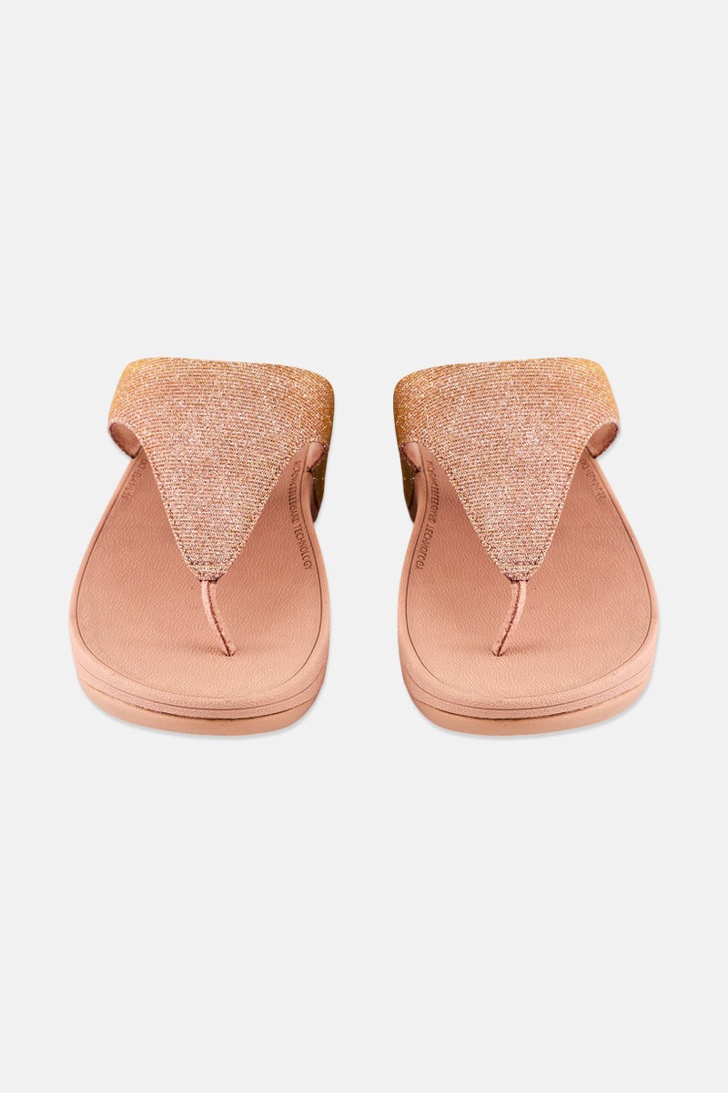 FitFlop Women Slip On Glity Sandal, Rose Gold - Image 4
