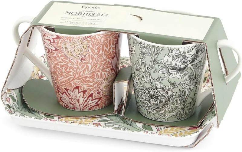 Portmeirion Pimpernel Floral Porcelain Mug  Tray Set  Porcelain  Melamine Decorative Drinkware for Entertaining or Serving Hot Beverages  Elegant Gift for New Couples  Housewarming - Image 4