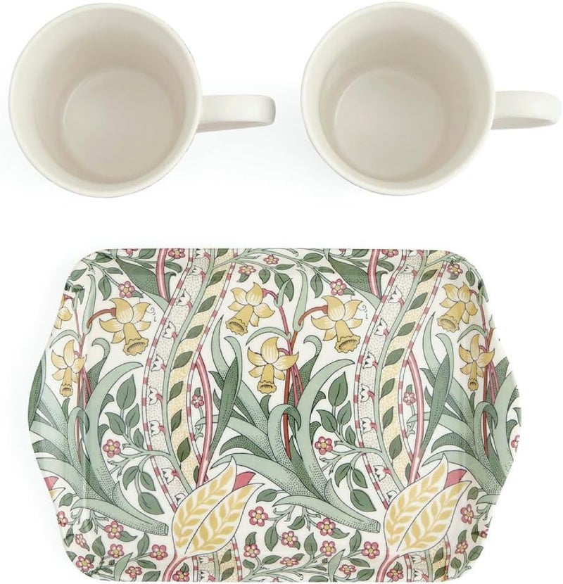 Portmeirion Pimpernel Floral Porcelain Mug  Tray Set  Porcelain  Melamine Decorative Drinkware for Entertaining or Serving Hot Beverages  Elegant Gift for New Couples  Housewarming - Image 3