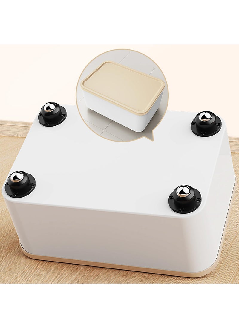 Probiz PROBIZ Self Adhesive Caster Wheels for FurnitureStorage BoxTrash CanPC Stainless Steel Universal Pulley 360 Degree Rotating Adhesive Caster Wheels 08 Inch Low Profile Swivel Wheels Black 8  - Image 4