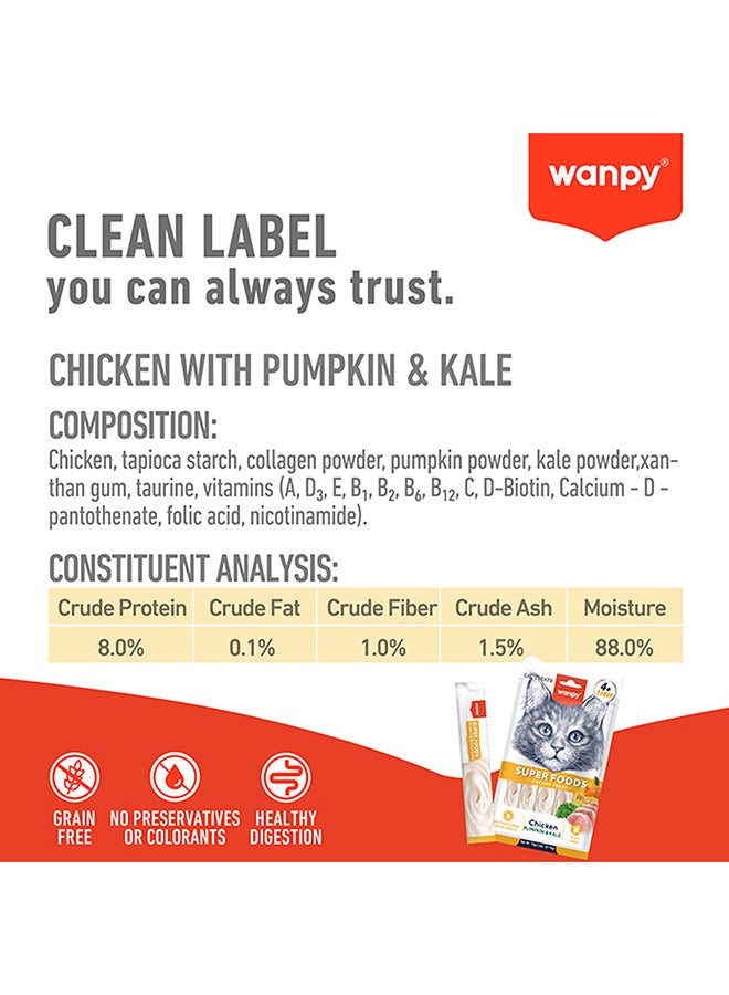 WANPY Superfoods Creamy Treat For Cat Chicken With Pumpkin & Kale - Image 3