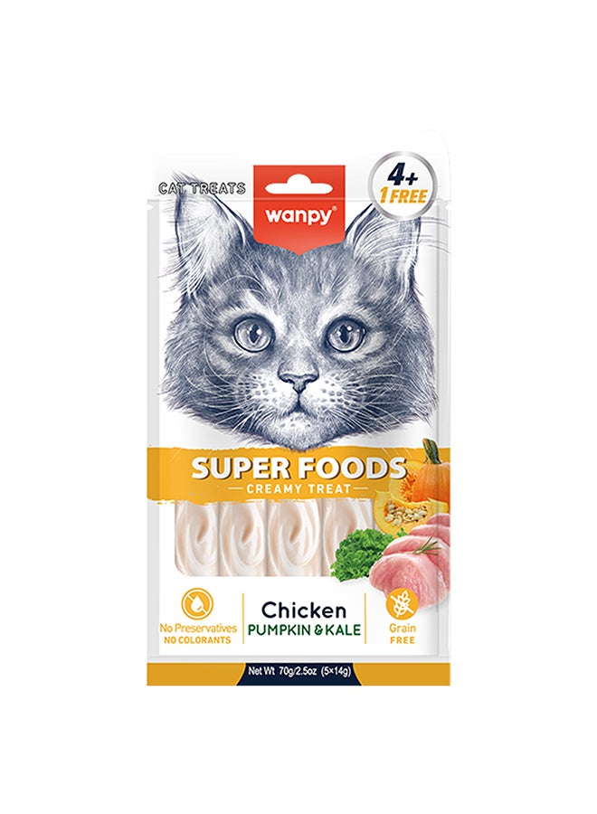 WANPY Superfoods Creamy Treat For Cat Chicken With Pumpkin & Kale - Image 1