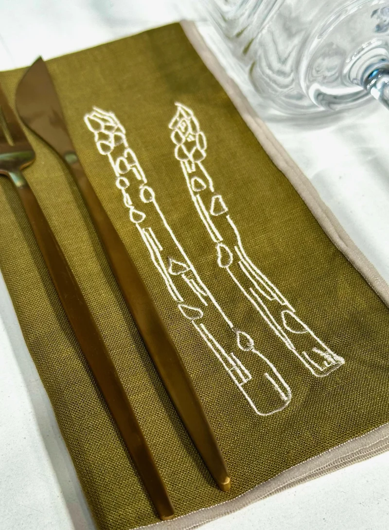 Maegen Embroidered Napkins - Pass The Hollandaise