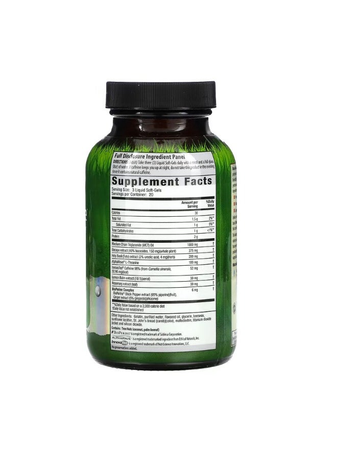 Irwin Naturals Brain Awake 60 Liquid SoftGels  - Image 2