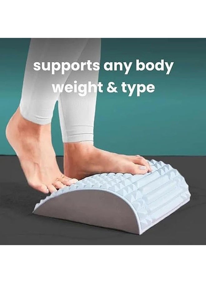 Arabest - Neck & Back Stretcher, Back Neck Cracker For Lower Back Pain Relief, Neck And Back Stretcher,Adjustable Spine Board,Neck And Lower Back Stretcher,Back Stretcher Posture Corrector (Grey) - Image 1