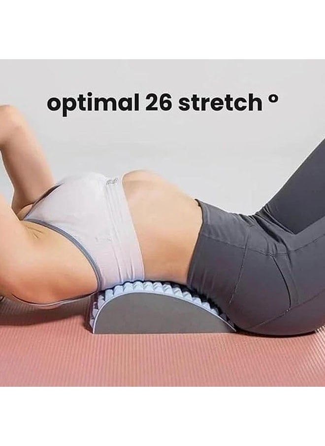 Arabest - Neck & Back Stretcher, Back Neck Cracker For Lower Back Pain Relief, Neck And Back Stretcher,Adjustable Spine Board,Neck And Lower Back Stretcher,Back Stretcher Posture Corrector (Grey) - Image 1
