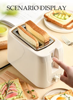 DUNISO Two-Slice Stainless Steel Pop-Up Toaster, Extra-Wide Slots, With Cancel Feature, Eight Variable Heat Settings, Removable Pull-Out Crumb Tray, Bread, Breakfast  - Image 5
