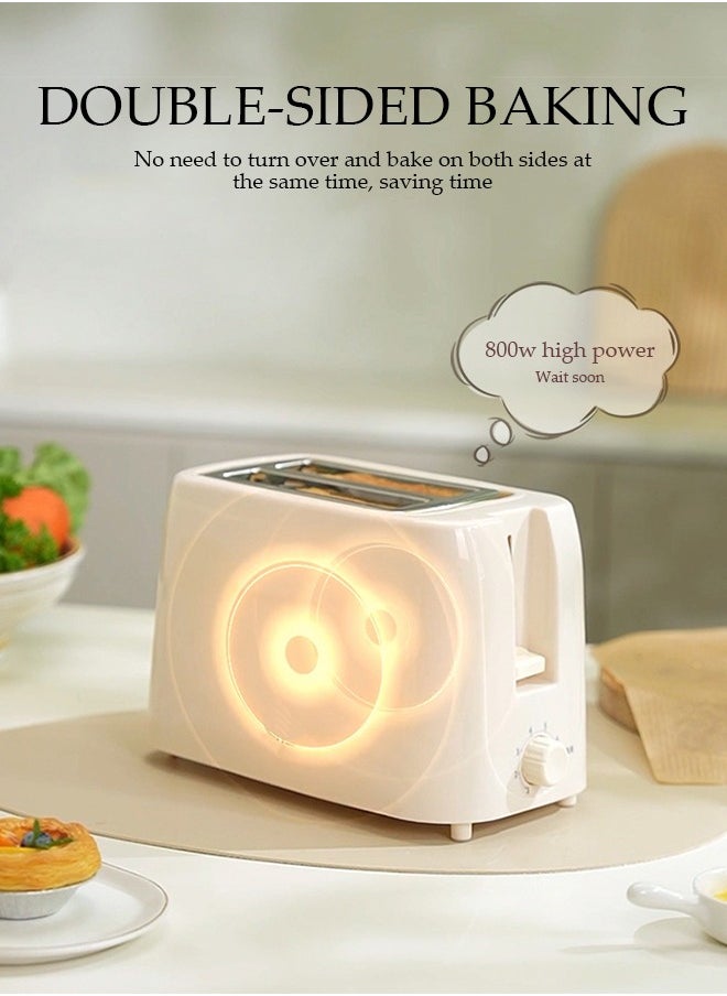 DUNISO - Two-Slice Stainless Steel Pop-Up Toaster, Extra-Wide Slots, With Cancel Feature, Eight Variable Heat Settings, Removable Pull-Out Crumb Tray, Bread, Breakfast - Image 1