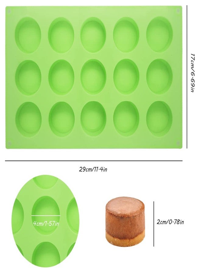 SENHAI 4 Psc Cylinder Silicone Molds, SENHAI 15 Hole Silicone Molds for Chocolate Cake Candy Soap Muffins Brownie Pudding Baking - Image 3