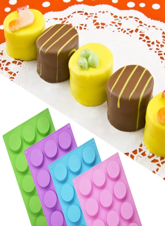 SENHAI 4 Psc Cylinder Silicone Molds, SENHAI 15 Hole Silicone Molds for Chocolate Cake Candy Soap Muffins Brownie Pudding Baking - Image 4