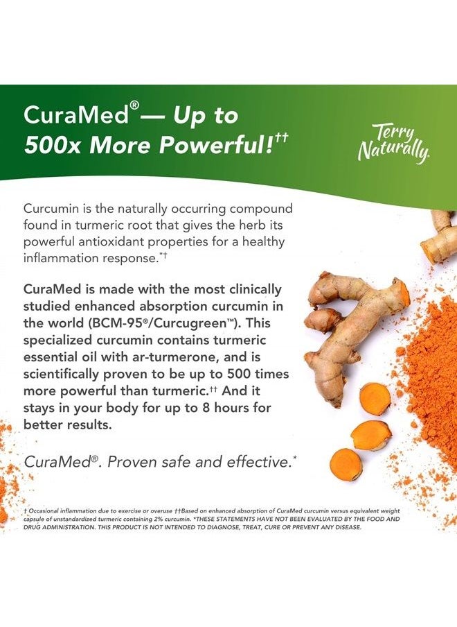 Terry Naturally - CuraMed 750 mg - 30 Softgels - Superior Absorption BCM-95 Curcumin Supplement with Turmeric, Promotes Healthy Inflammation Response - Non-GMO, Gluten-Free, Halal - 30 Servings - Image 1