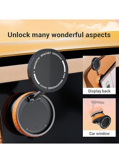 X-level Rotatable Car Suction Phone Mount,Ultra Magnetic Car Phone Holder,Car Truck Accessories for iPhone and Gym/Mirror/Smooth Surface,MagSafe Case (Orange)  - Image 5
