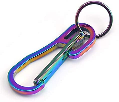 Armear 2 Pack Carabiner Clip Retractable Ring Set Titanium KeyChain Quick Release Hooks for Men Women - Image 5