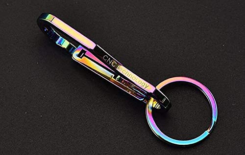Armear 2 Pack Carabiner Clip Retractable Ring Set Titanium KeyChain Quick Release Hooks for Men Women - Image 4