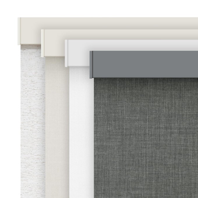LINEN ROLLER BLINDS SHADES FOR INDOOR WINDOWS PULL DOWN CORDLESS BLACKOUT BLACK OUT WINDOW SHADE 20 INCH BLINDS FOR HOME DARK GREY