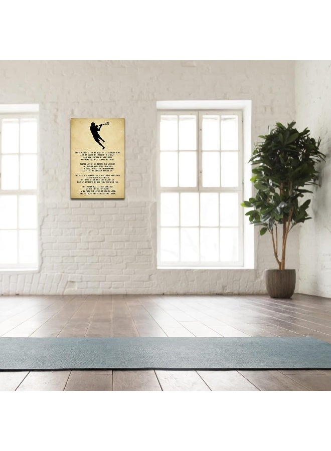 Busmko Lords Prayer Wall Art (Framed 16x24inch) - Vintage Canvas Art Painting, Sports Quotes Wall Decor, Lacrosse Poster for Gym, Home Decor, Boy Room - Image 3