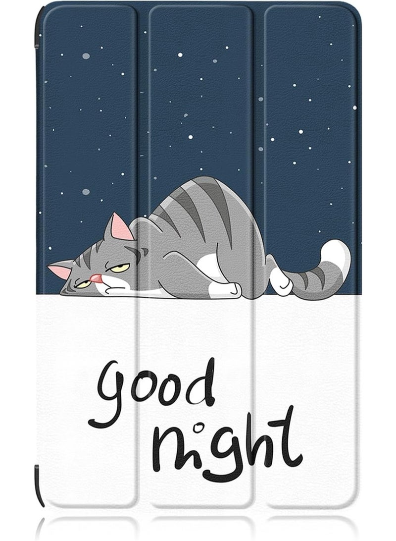 VKL Case Compatible with Huawei Honor Pad X9 11.5” 2023, PU Slim Cover, with Auto Sleep/Wake Up Hard Trifold Stand Cover Case for Honor Pad X9 (Cat)  - Image 2