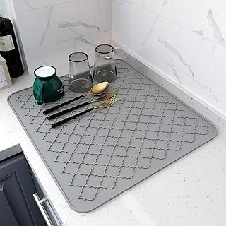 AMOAMI Dish Drying Mats for Kitchen Counter,Eco friendly,Heat Resistant Mat - Image 1