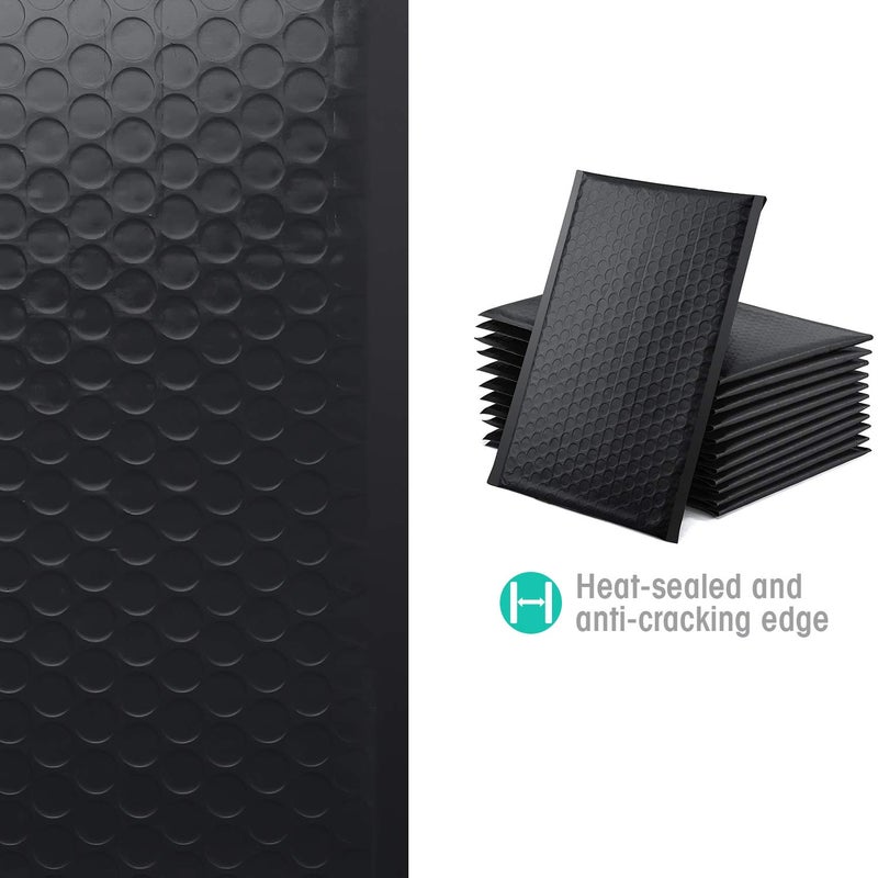 GSSUSA Bubble Mailers 6x10" Usable Size 6x9" Black Bubble Mailer 50 Pack Padded Envelopes Small Packaging Mailing Envelope Bags Shipping Bag Bulk Pack Self Seal Package Mail Packing Business Supplies - Image 4