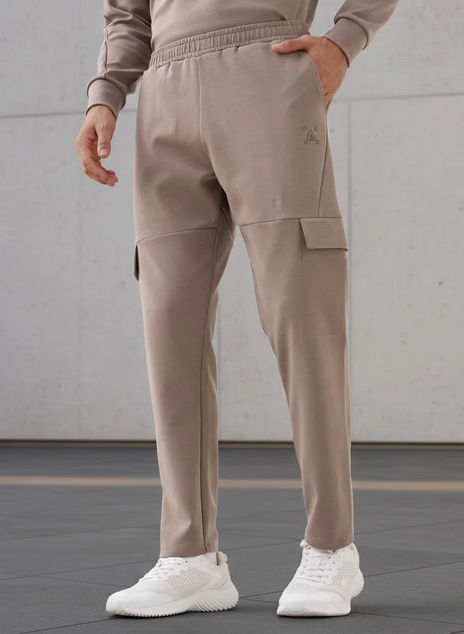 Splash Active Regular Fit Cargo Joggers with Elasticated Waist