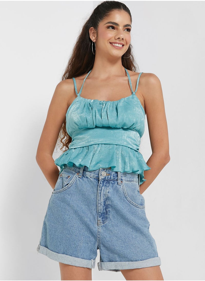 Ginger - Strappy Gathered Top - Image 1