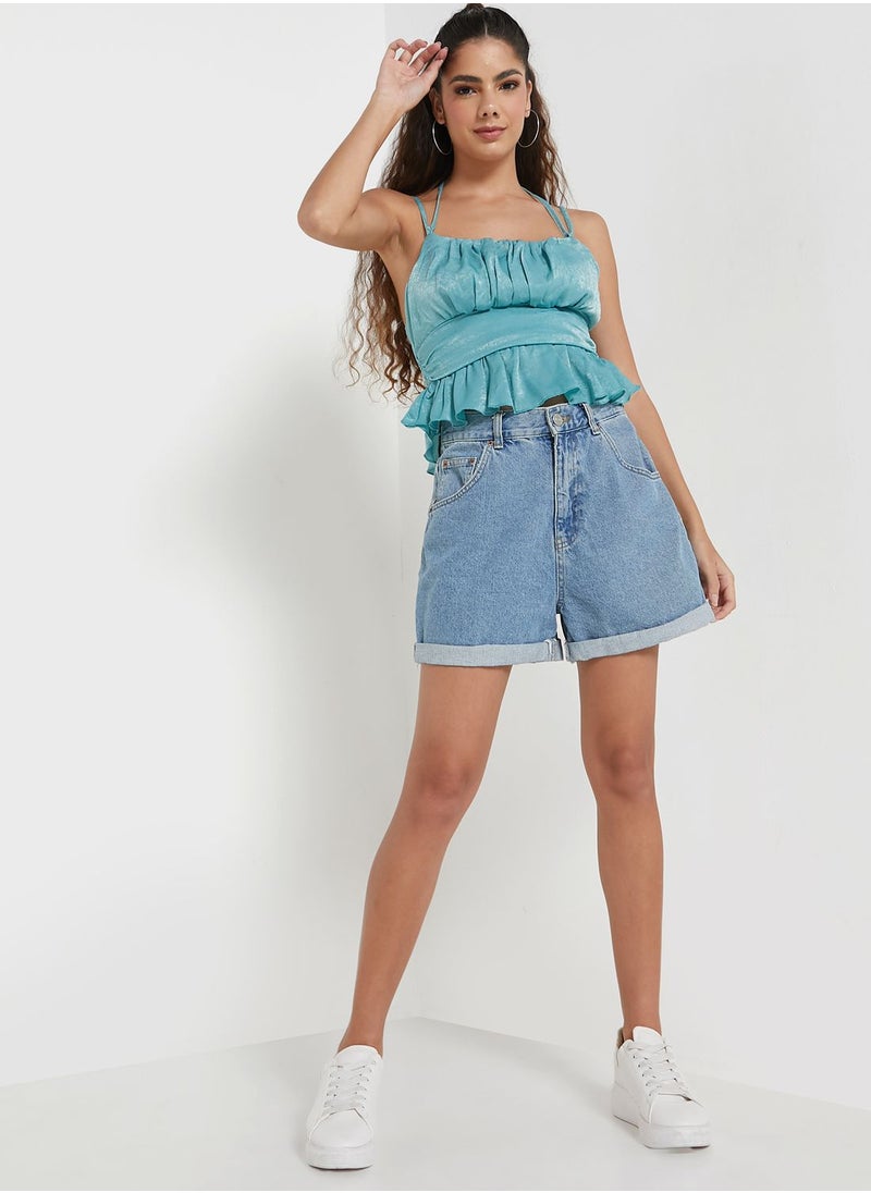 Ginger - Strappy Gathered Top - Image 1