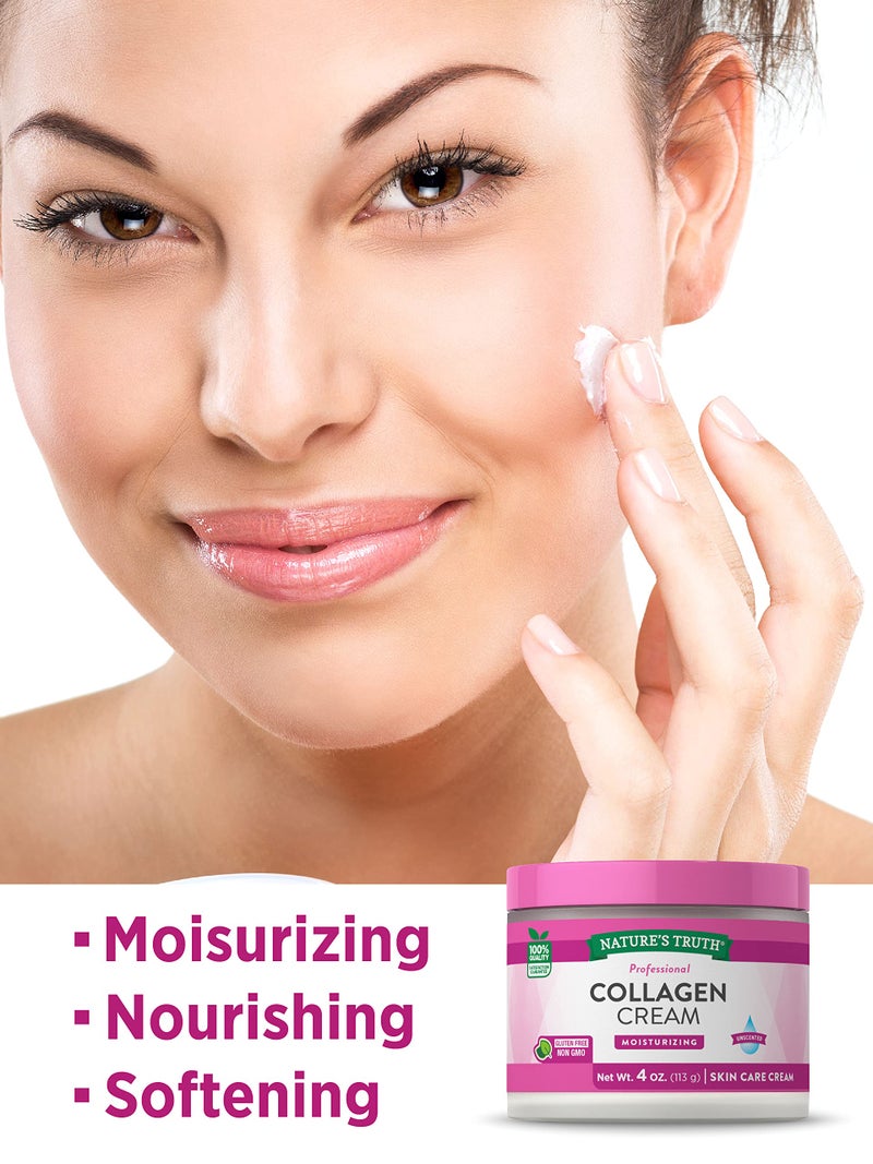 Nature's Truth Collagen Cream | 4 oz | Professional Strength | Paraben & SLS Free, Gluten Free | For Face and Body - Image 3