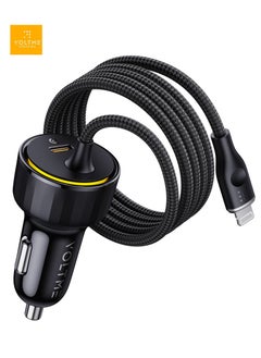 57W- Dual Output Built-in Lightning Cable- Black
