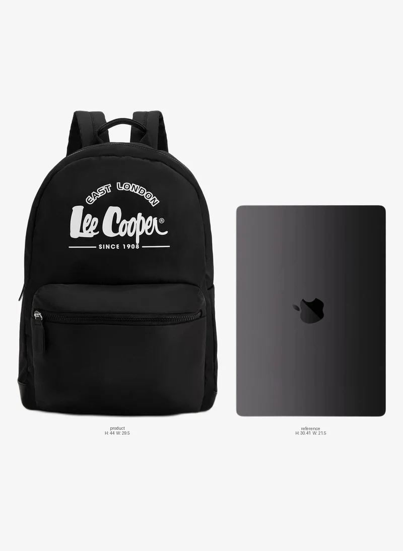 لي كوبر Logo Print School Backpack With Front Pocket - 29.5x15x44 CM