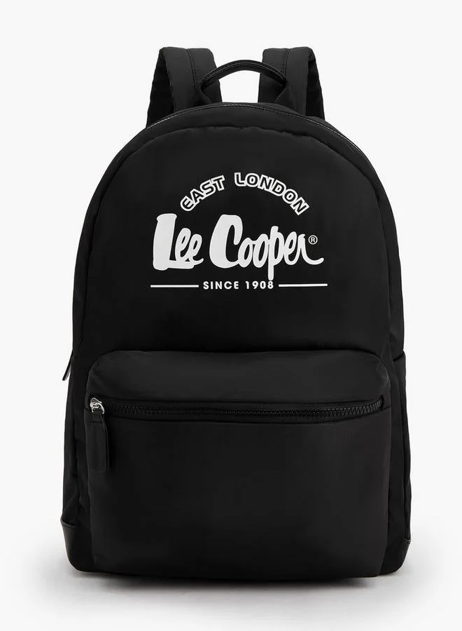 لي كوبر Logo Print School Backpack With Front Pocket - 29.5x15x44 CM