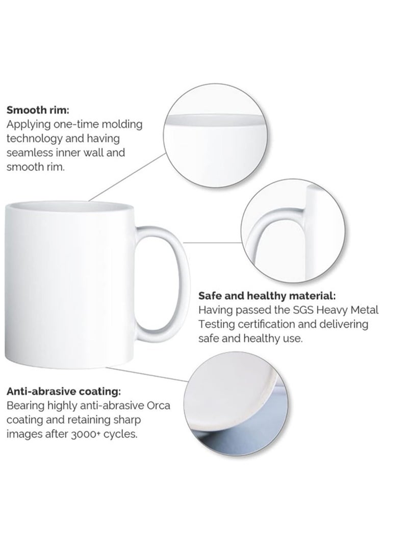 RYN® Ceramic Coffee Mug with Initial Design Printed Gift for Coffee and Tea Lovers 11 Oz  alphabet C - Image 3