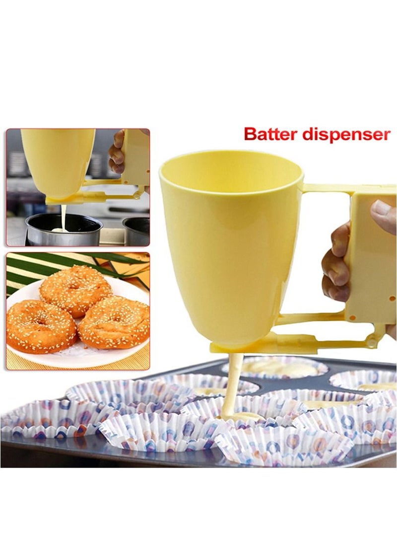 أداة صنع كعكة الدونات متعددة الوظائف المحمولة باليد موزع كريم بلاستيكي أداة مطبخ للحلوى السمة: 1. موزع الخليط هذا مصنوع من مادة بلاستيكية عالية الجودة - Image 2
