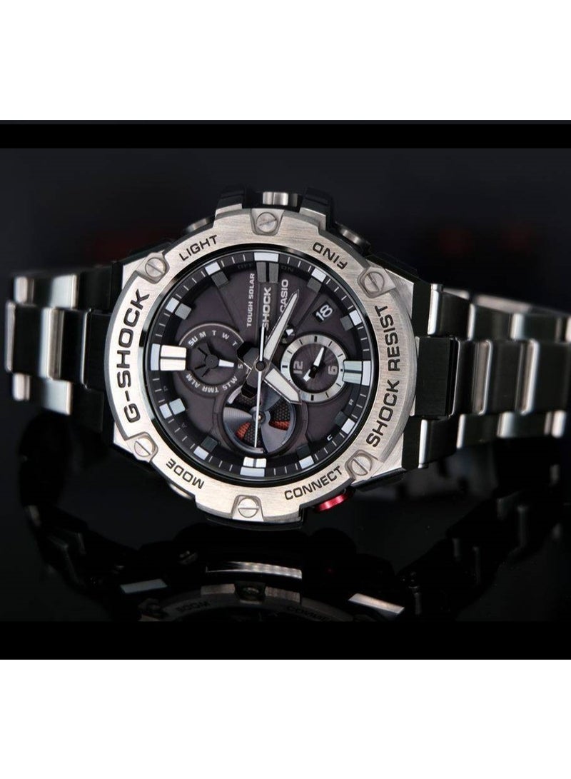 كاسيو ساعة كاسيو جي-شوك ​​للرجال بمينا أسود تناظرية - GST-B100D-1ADR - Image 2