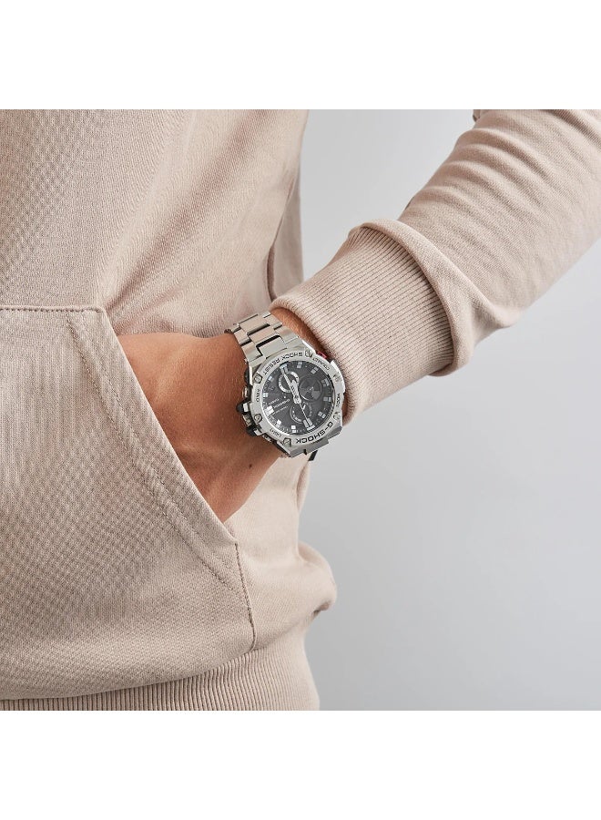 كاسيو ساعة كاسيو جي-شوك ​​للرجال بمينا أسود تناظرية - GST-B100D-1ADR - Image 3