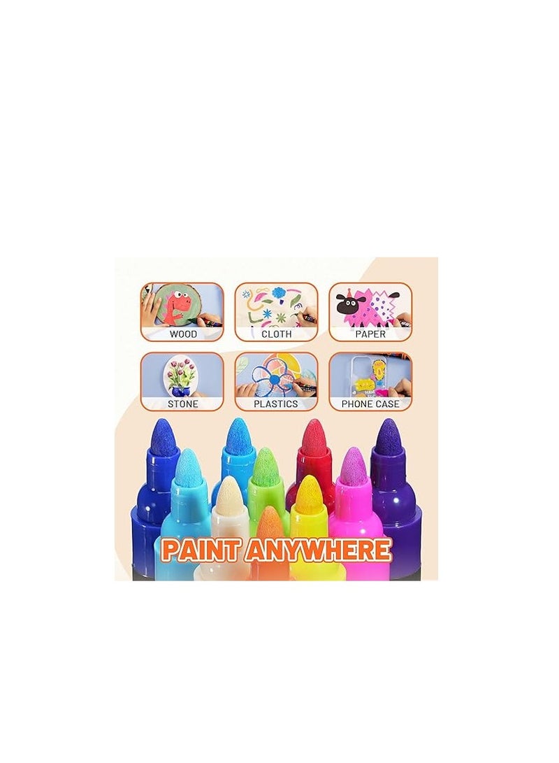 YPLUS Super Capacity Acrylic Paint Pens Markers, 16 Colors Big Acrylic Painting Pens Set, DIY Art Craft for Glass, Rock, Wood, Egg, Stone, Metal, Art Supplies - Image 5