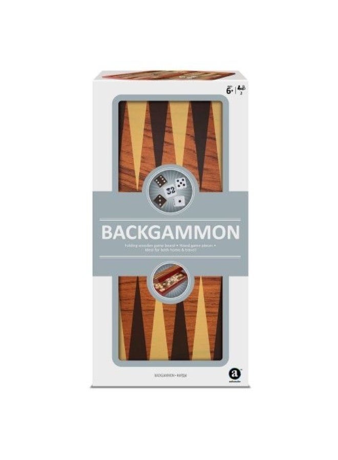 Ambassador Folding Wood Backgammon Set - Image 1
