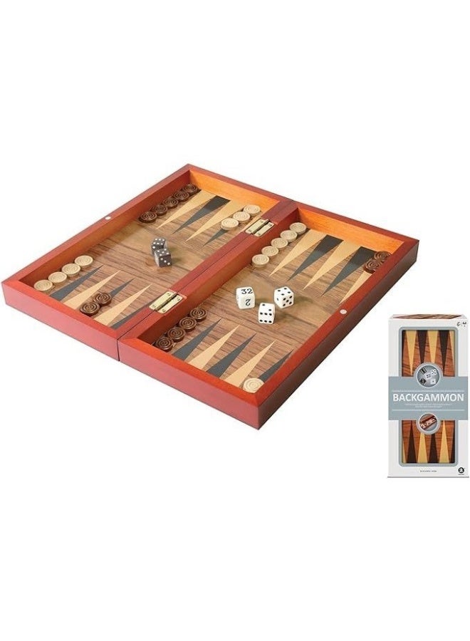 Ambassador Folding Wood Backgammon Set - Image 3