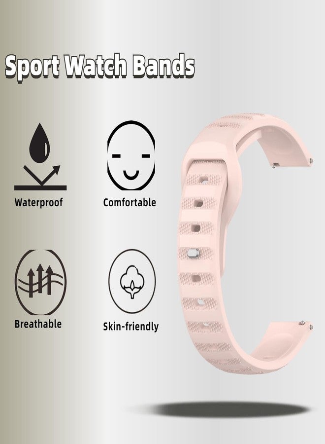 سوار وحافظة QHBAMD لساعة Gabb Watch 3، سوار سيليكون ناعم مع غطاء حماية كامل، سوار معصم بديل يسمح بمرور الهواء (وردي) - Image 3
