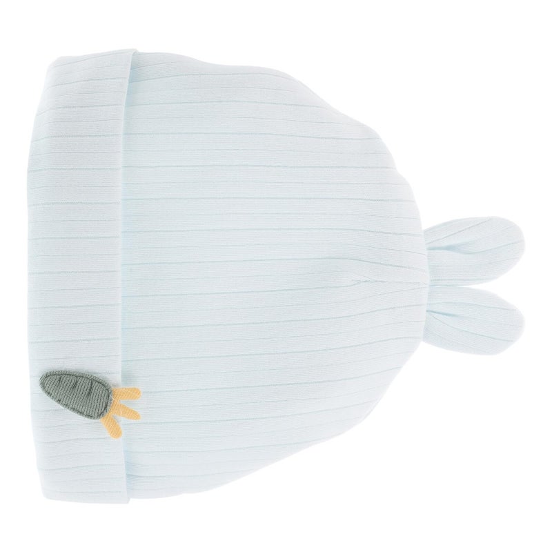 Double Layer Blue Bunny Ears Bonnet Hat for Newborns 0 3 Months Soft Warm Peaked Cap - Image 2