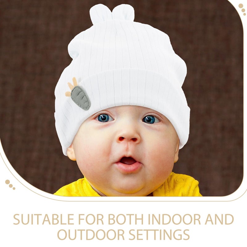 Double Layer Blue Bunny Ears Bonnet Hat for Newborns 0 3 Months Soft Warm Peaked Cap - Image 4