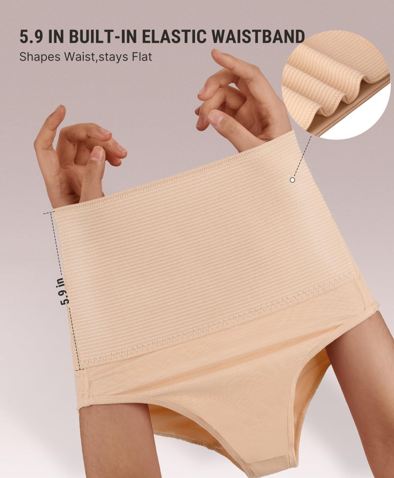 FeelinGirl Tummy Control Shapewear for Women Seamless Shaping Panties Body Shaper Underwear Light Skin Lagre - Image 3