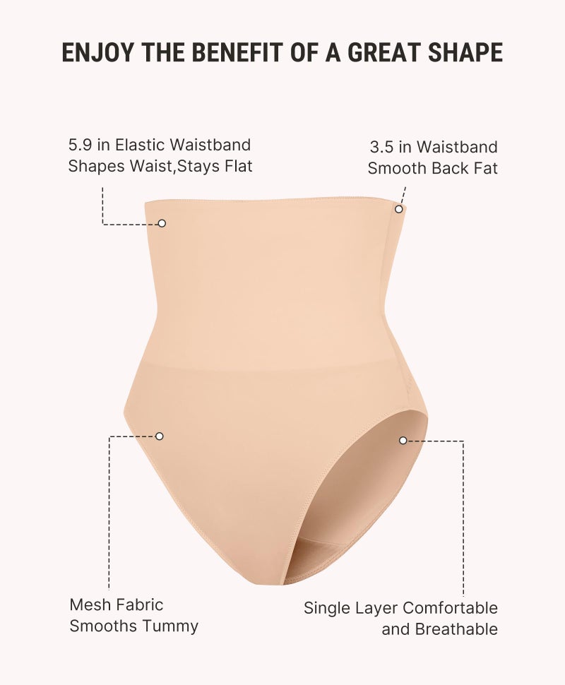 FeelinGirl Tummy Control Shapewear for Women Seamless Shaping Panties Body Shaper Underwear Light Skin Lagre - Image 4