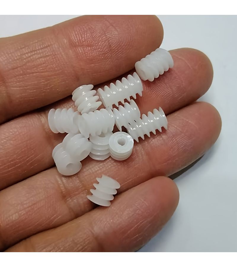 10 Pcs 0.5 Modulus Plastic Gear Worms 6mm Aperture For Mechanical Transmission - Image 1