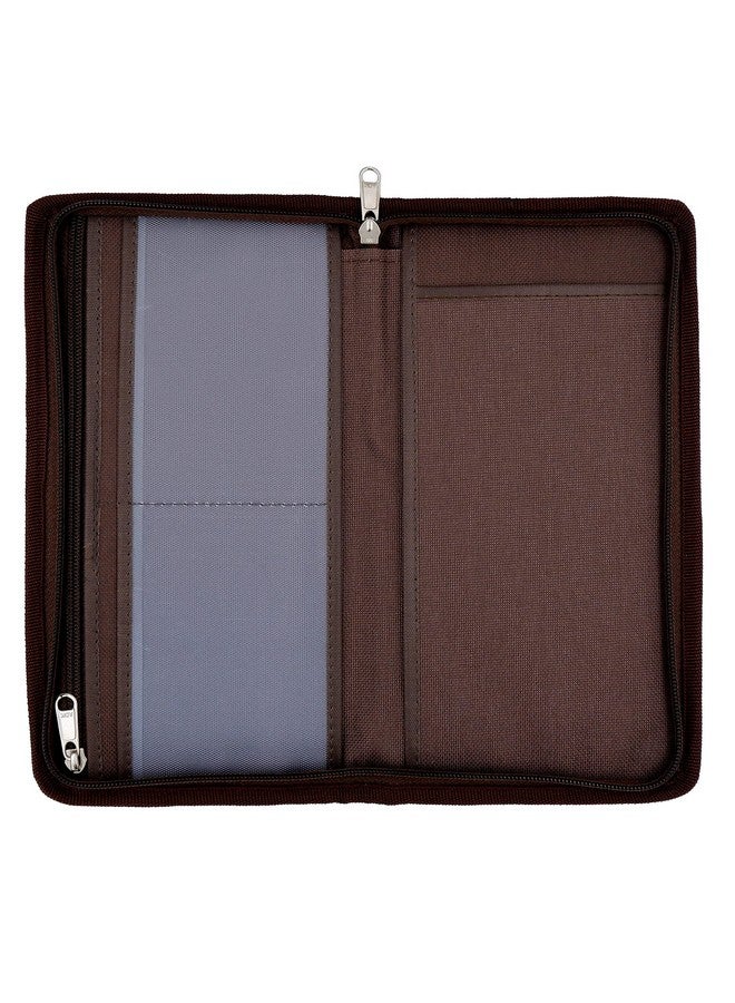Asraw Stylish Ergonomic PU Faux Leather Document Holder Chequebook/Passbook Vehicle Papers Organizer (Tan) - Image 5