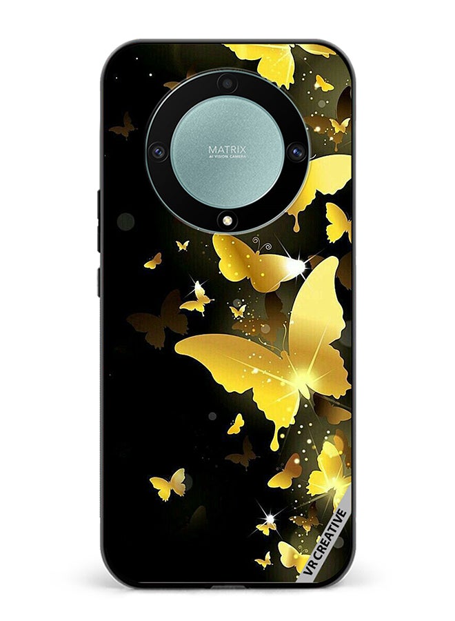 VR CREATIVE Protective Case Cover For Honor X9b Yellow Butterflies Flying Design Multicolour - Image 1