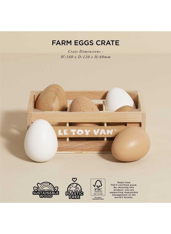 لي توي فان صندوق خشبي لبيض مزرعة النحل - نصف دستة بيض | مثالي للعب التظاهري في السوبر ماركت أو متجر المواد الغذائية أو المقهى | هدية رائعة (TV190) - Image 3